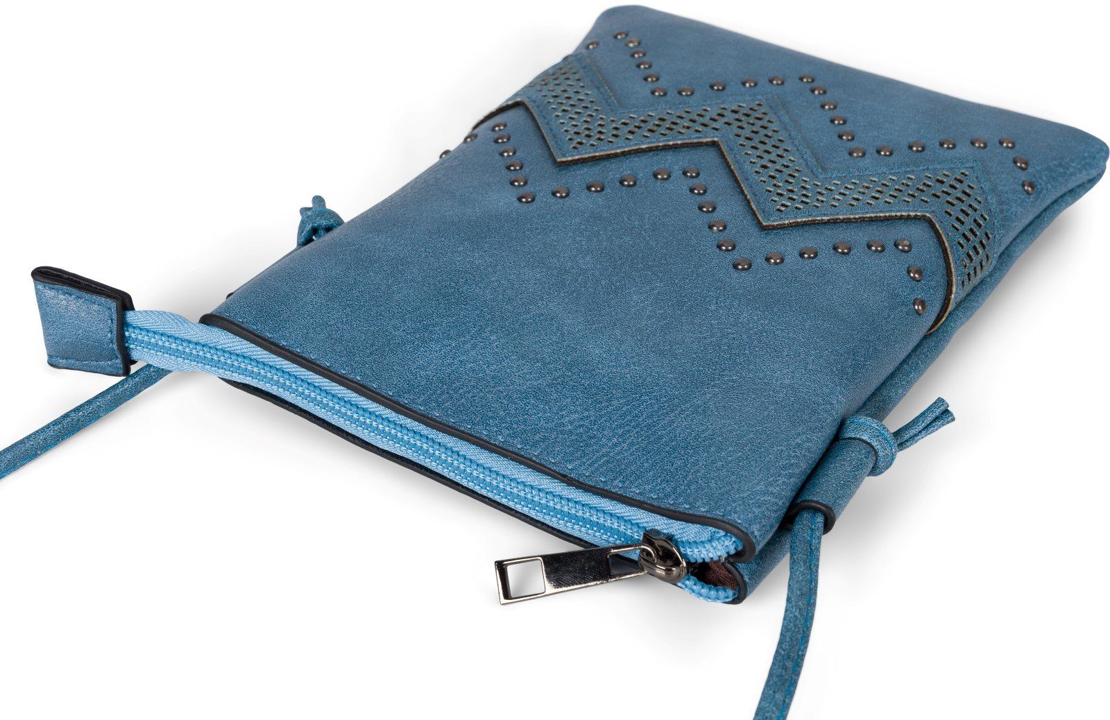 styleBREAKER Mini Bag Mini Umhängetasche ZickZack Cutout Nieten (1-tlg)