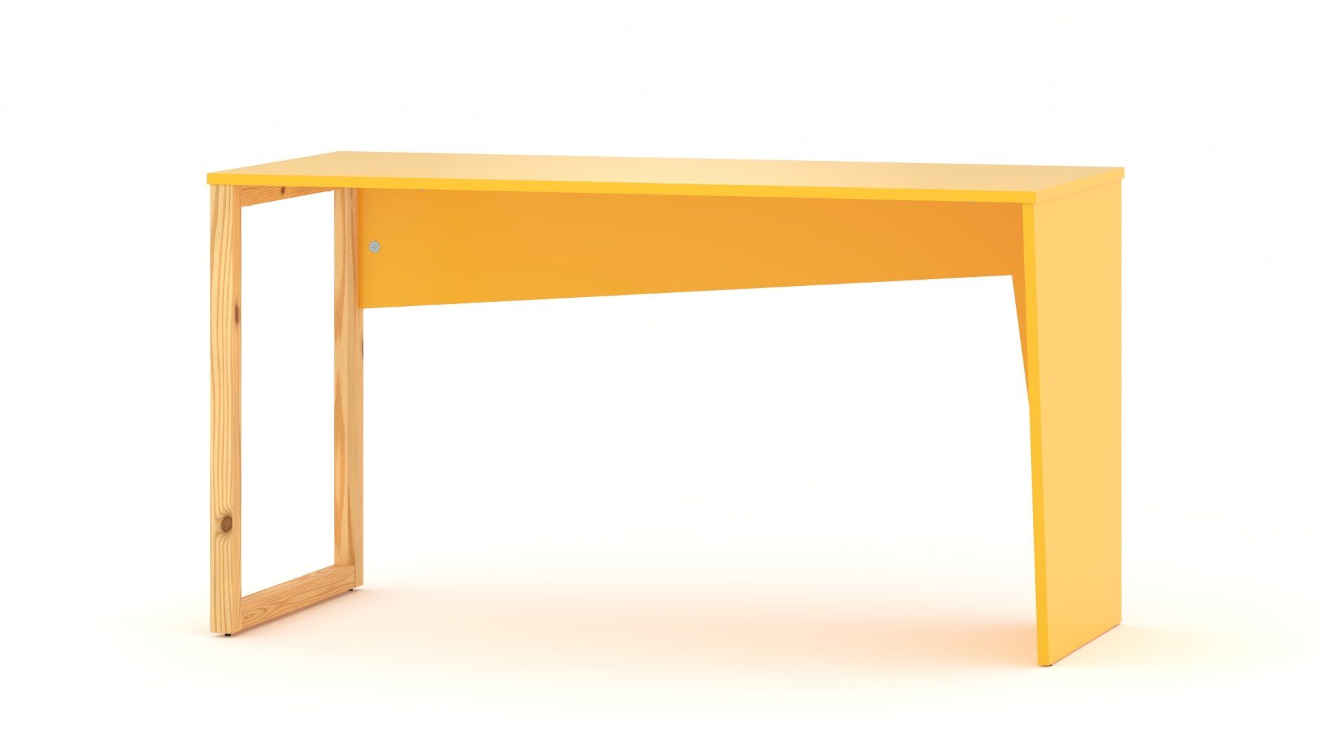 Siblo Schreibtisch Schreibtisch Carol mit bunter Tischplatte (Bunter Kinderschreibtisch Carol ohne Schublade) Gelb