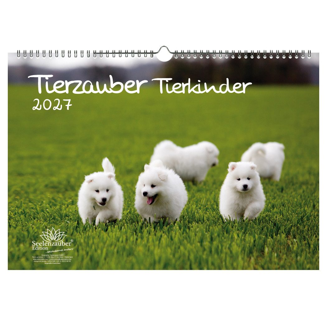 Seelenzauber Wandkalender Tierkinderzauber DIN A3 Kalender für 2027 Tierbabys und Tierkinder