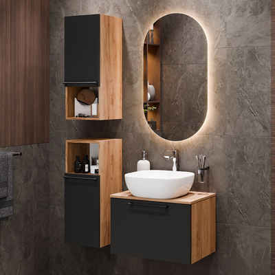 Planetmöbel Badmöbel-Set Astra, (Badezimmer Möbel im modernen Design, 4-St), Badezimmer Möbel im modernen Design