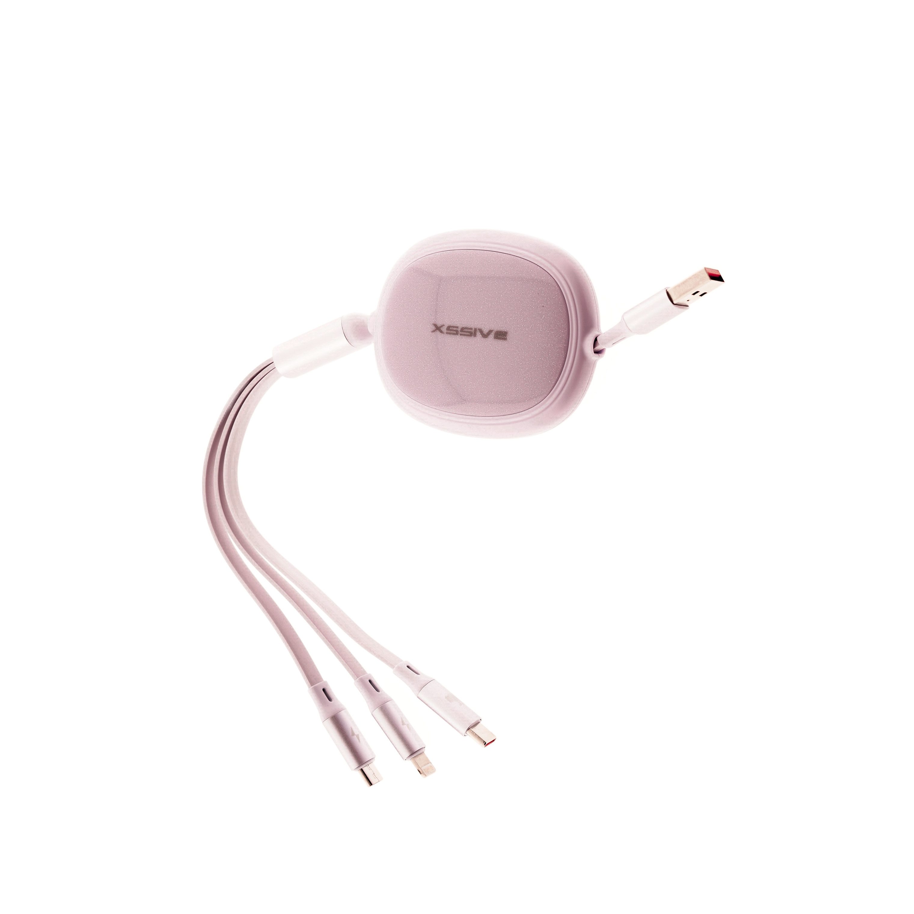 COFI 1453 66 W 3-in-1-Schnellladegerät mit ausziehbarem Kabel vollem Anschluss USB-Kabel