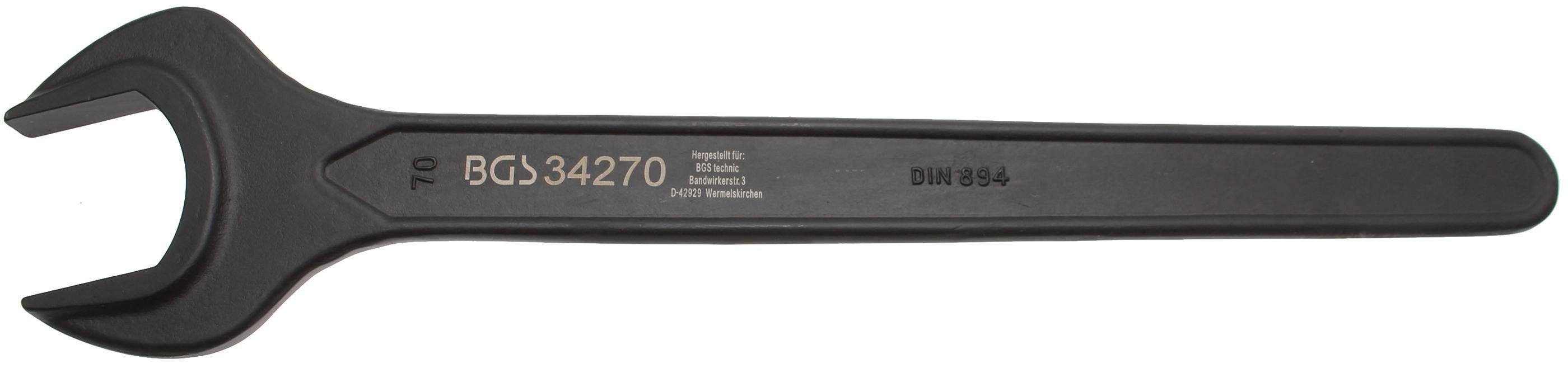 BGS technic Maulschlüssel Einmaulschlüssel, DIN 894, SW 70 mm