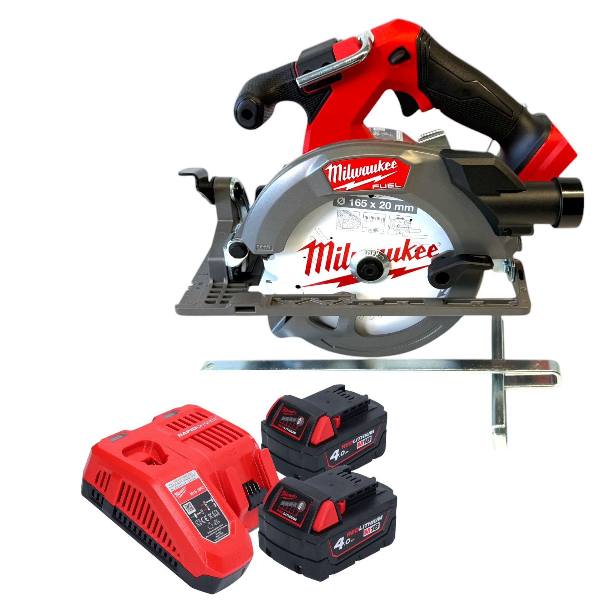Milwaukee Akku-Handkreissäge M18 FCS552-402 18 V 165 mm Brushless + 2x Akku 4,0 Ah + Ladegerät