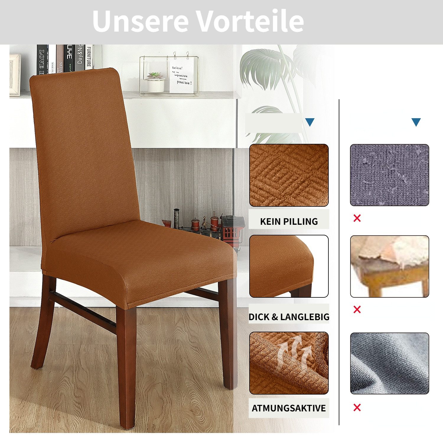 BYSURE Stuhlhusse, Stuhlbezug Hussen für Esszimmer günstig online kaufen