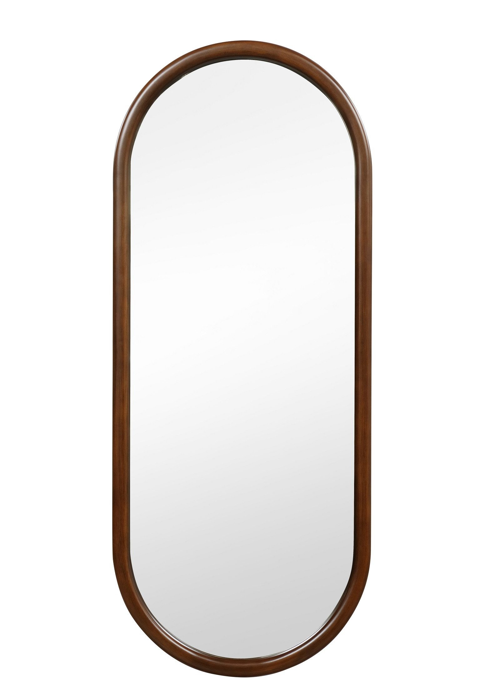 COSTWAY Wandspiegel, Ganzkörperspiegel mit Holzrahmen, Oval, 110x45cm günstig online kaufen