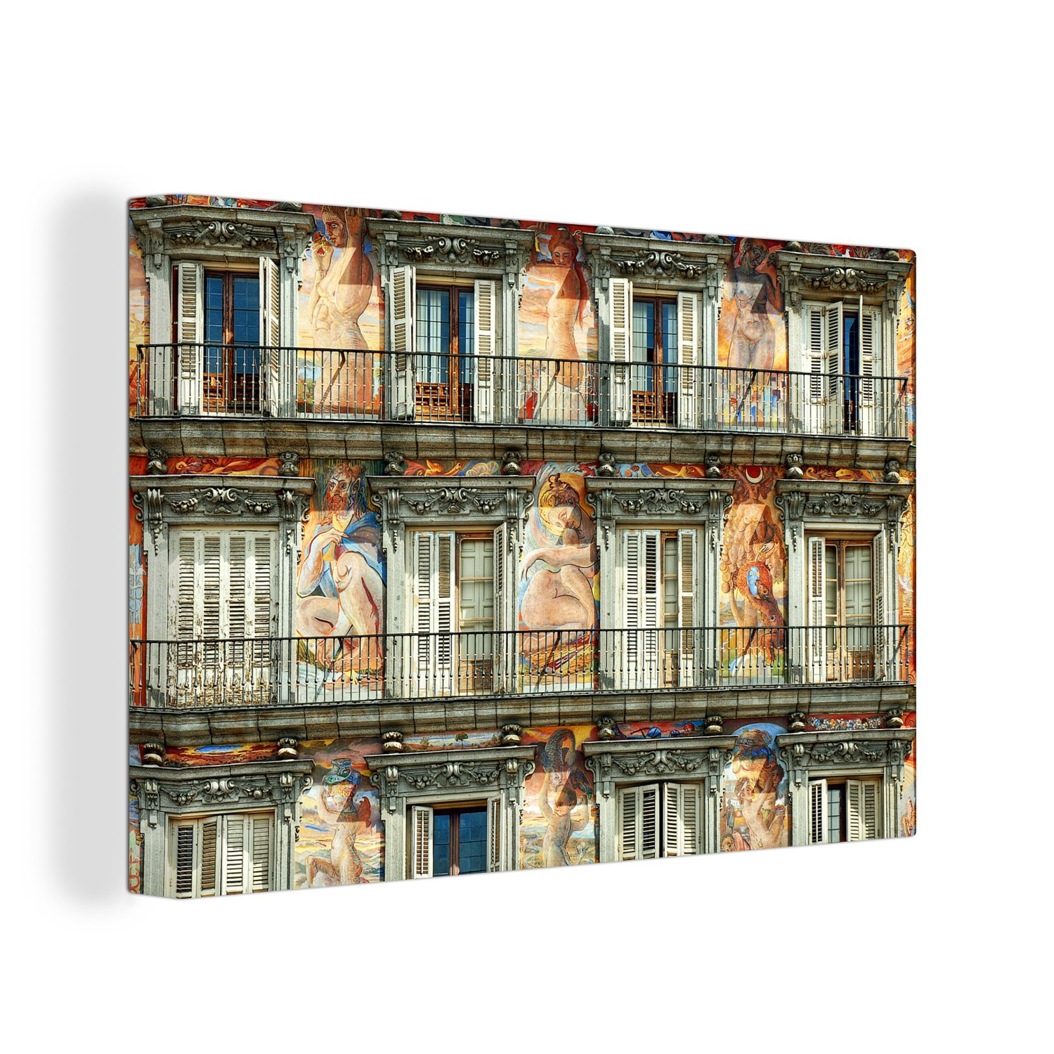 cm Leinwandbild Wandbild Spanien, Architektur - Wanddeko, 30x20 Kunst OneMillionCanvasses® Aufhängefertig, St), (1 Leinwandbilder, -