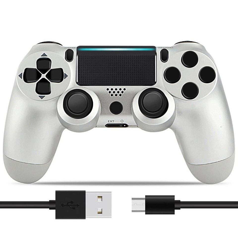 KINSI Wireless Gamepad, Controller, für PS4, Bluetooth PlayStation 4- Controller