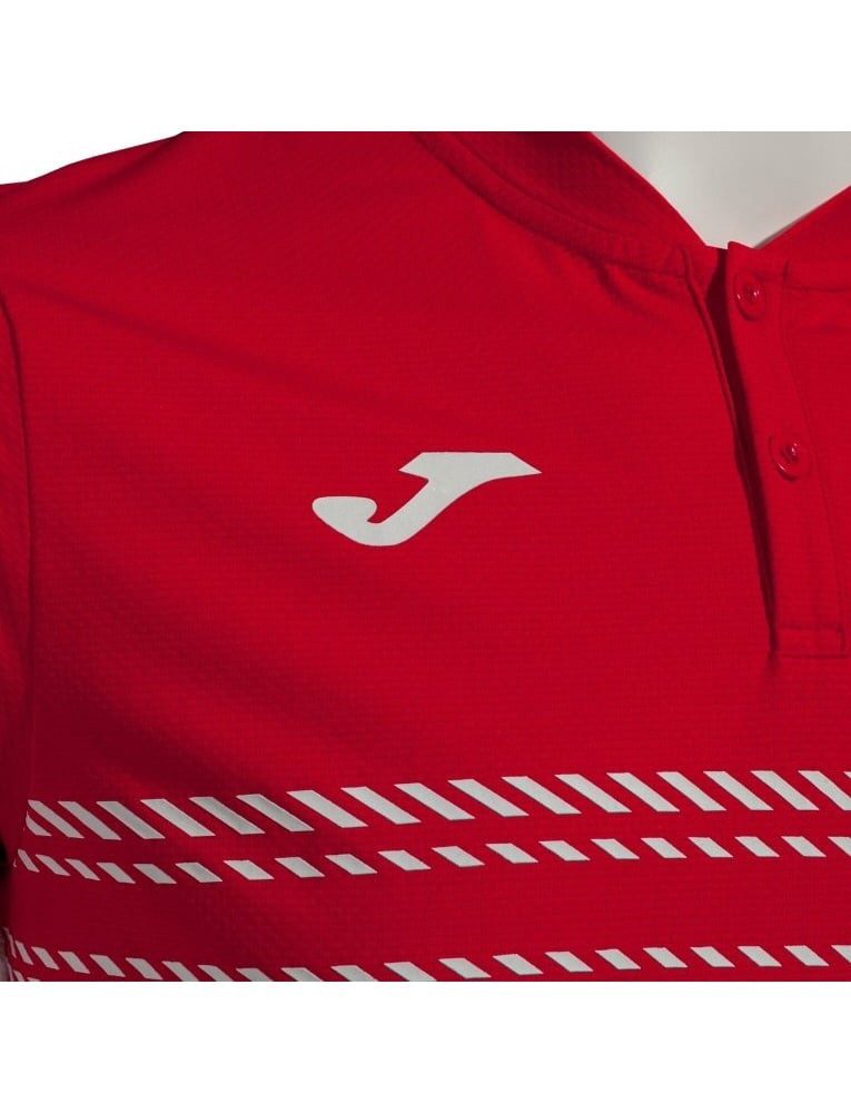 Joma Poloshirt Smash (elastisch, atmungsaktiv) weiss/rot Herren