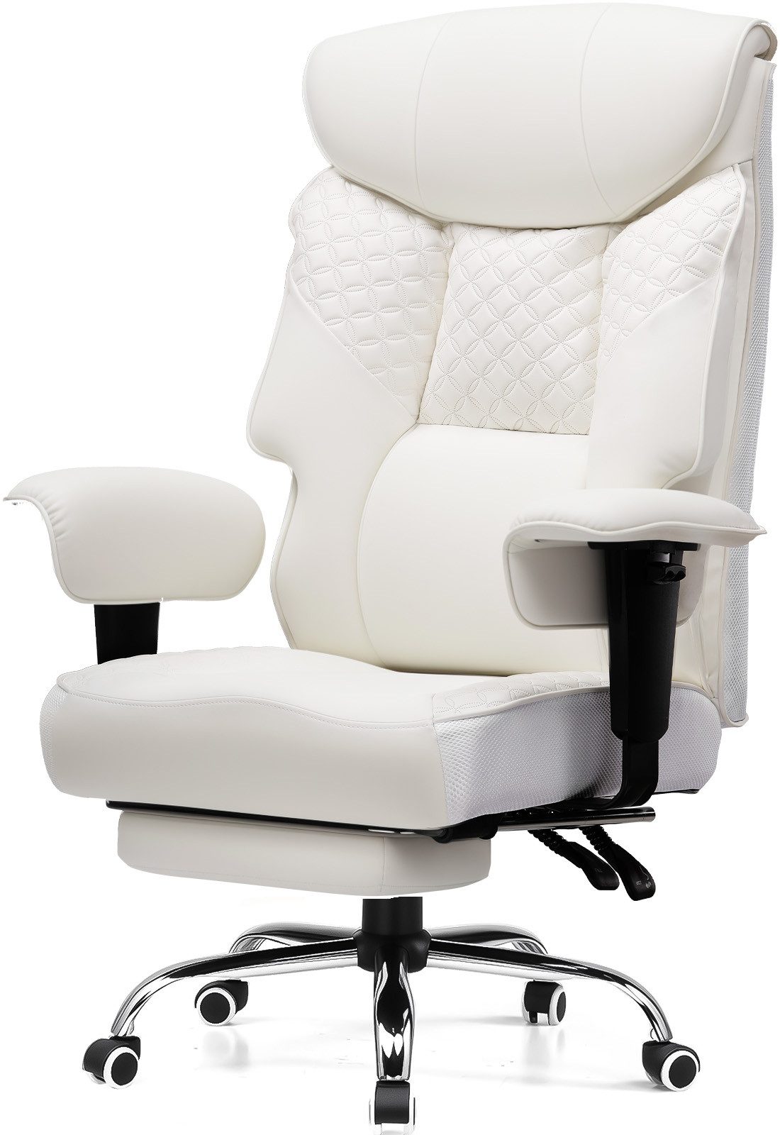 COMHOMA Bürostuhl Gaming Stuhl für Große und Schwere Personen bis 180 kg, ergonomischer Bürostuhl 3D Sitzkissen, verstellbar mit Fußstütz