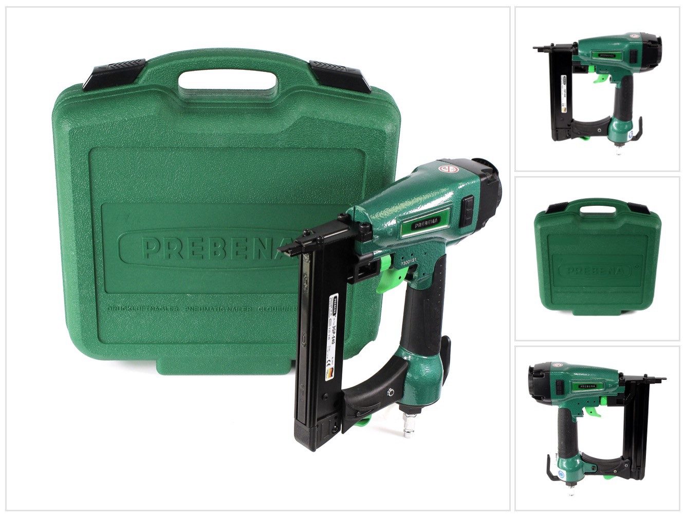 Prebena Druckluft-Nagler 3GP-E40 Druckluft Nagler Klammergerät Typ E im Transportkoffer