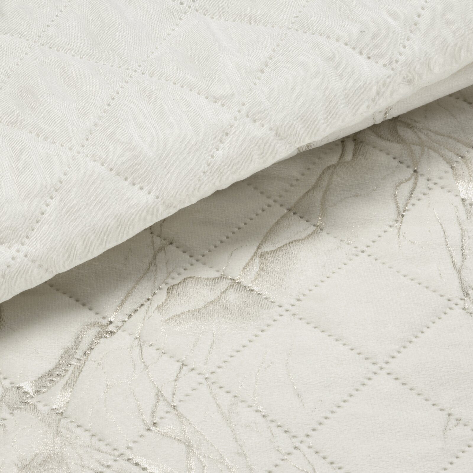 Design91 Tagesdecke Mikrofaser Sommerdecke Bettüberwurf Goldendes Muster, Karomuster Überwurf Glamour Marmor – Bild 3 von 5