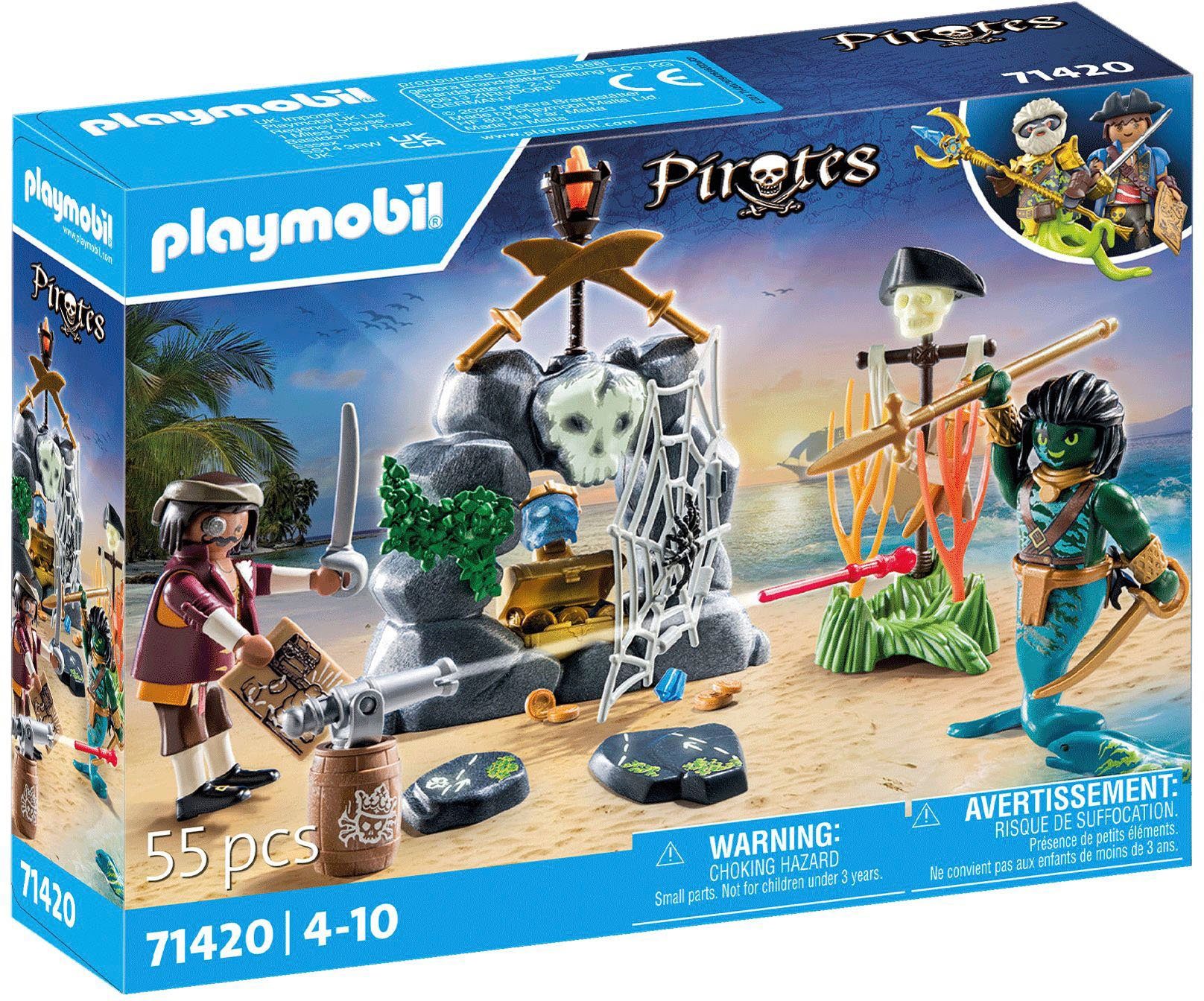 Playmobil® Schatzsuche (71420), Pirates Konstruktions-Spielset, (55 günstig online kaufen