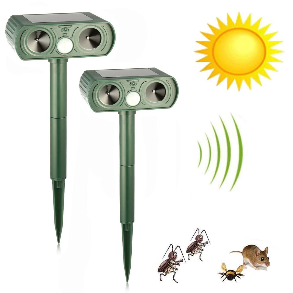 Ultraschall-Tierabwehr Ultraschall Solar Tiervertreiber Mouse Reptil