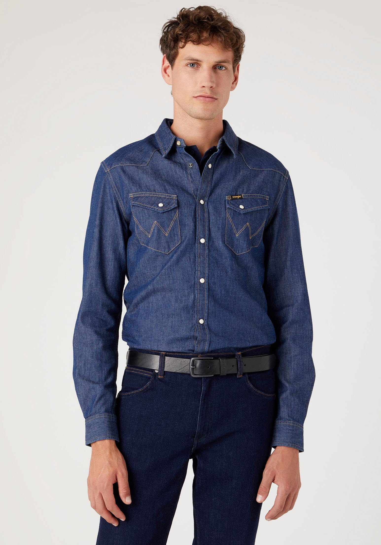 Ledergürtel Wrangler CLASSIC BELT BK