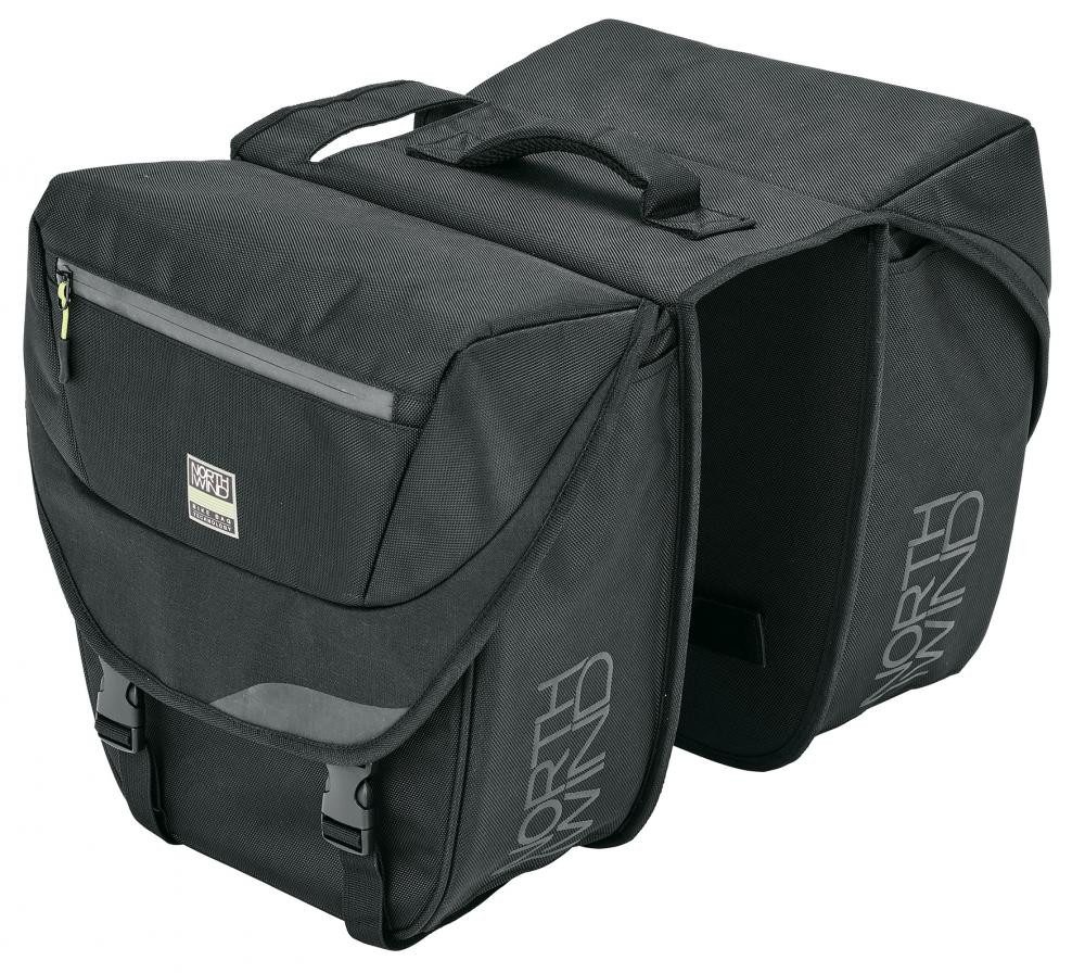 Northwind Fahrradtasche Northwind Pannier Classic Doppeltasche, 32 Liter, schwarz/lime, robust