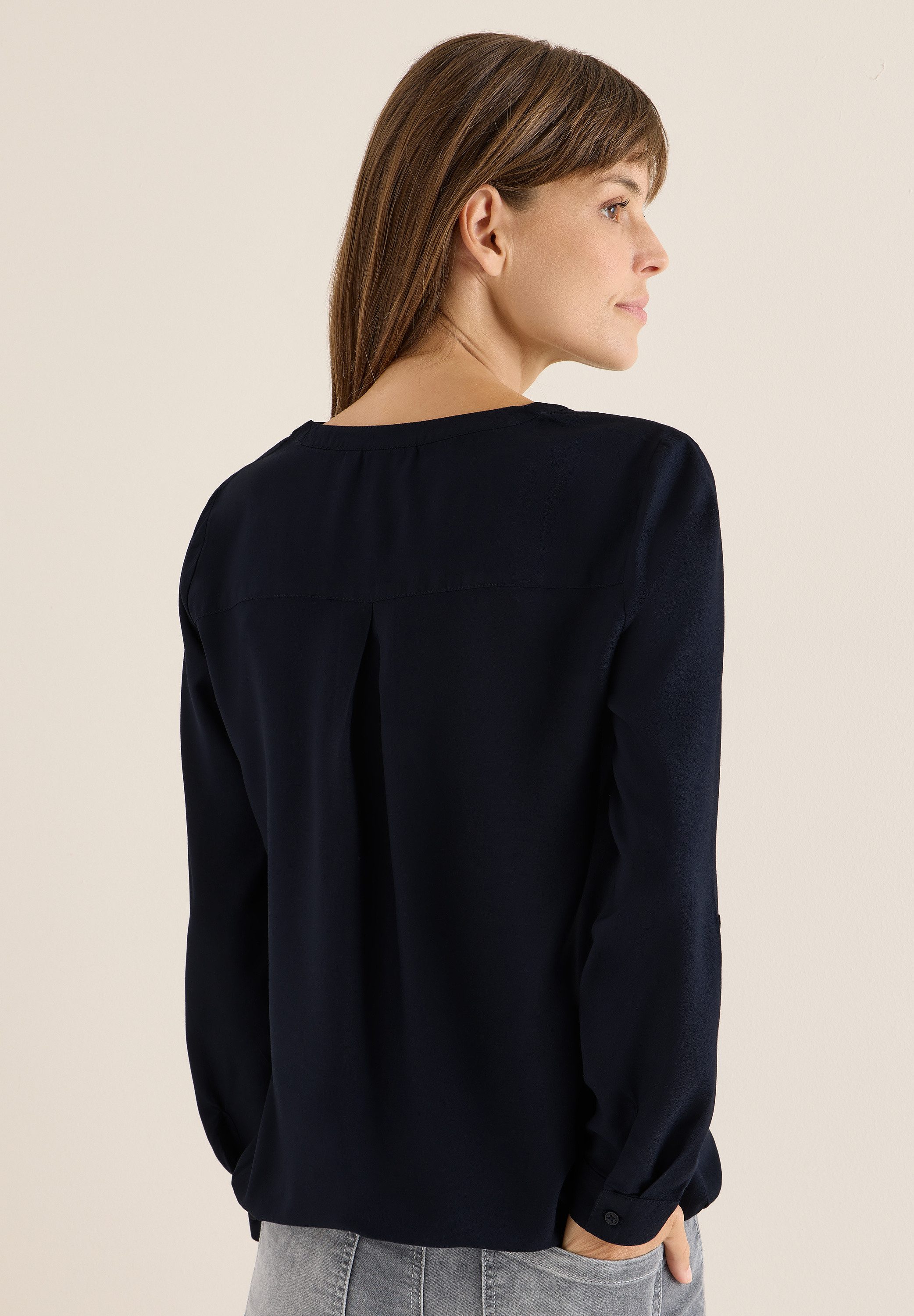 CECIL Langarmbluse in Unifarbe günstig online kaufen