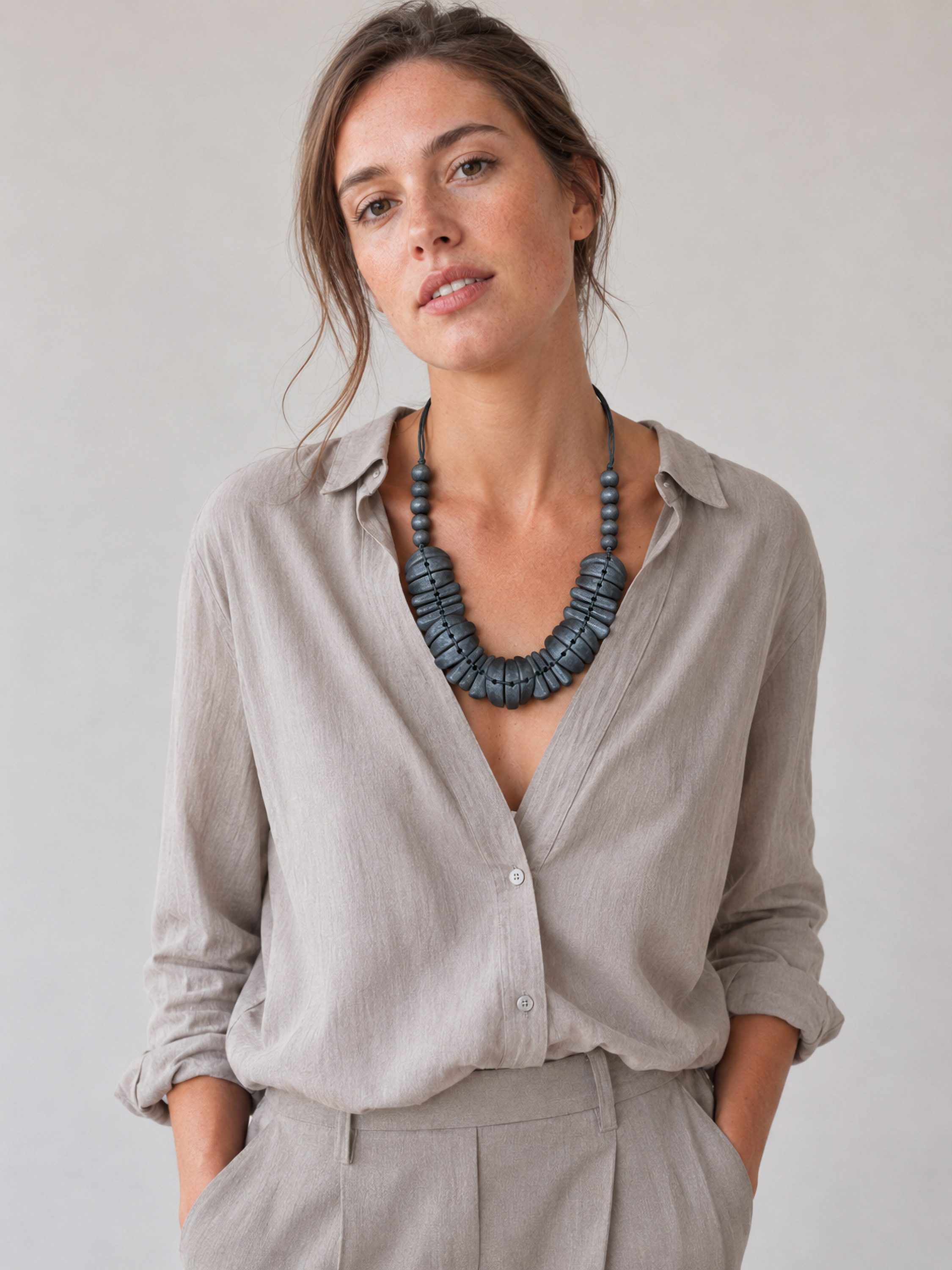 COLLEZIONE ALESSANDRO Kette mit Anhänger Rio, stylische Holzkette