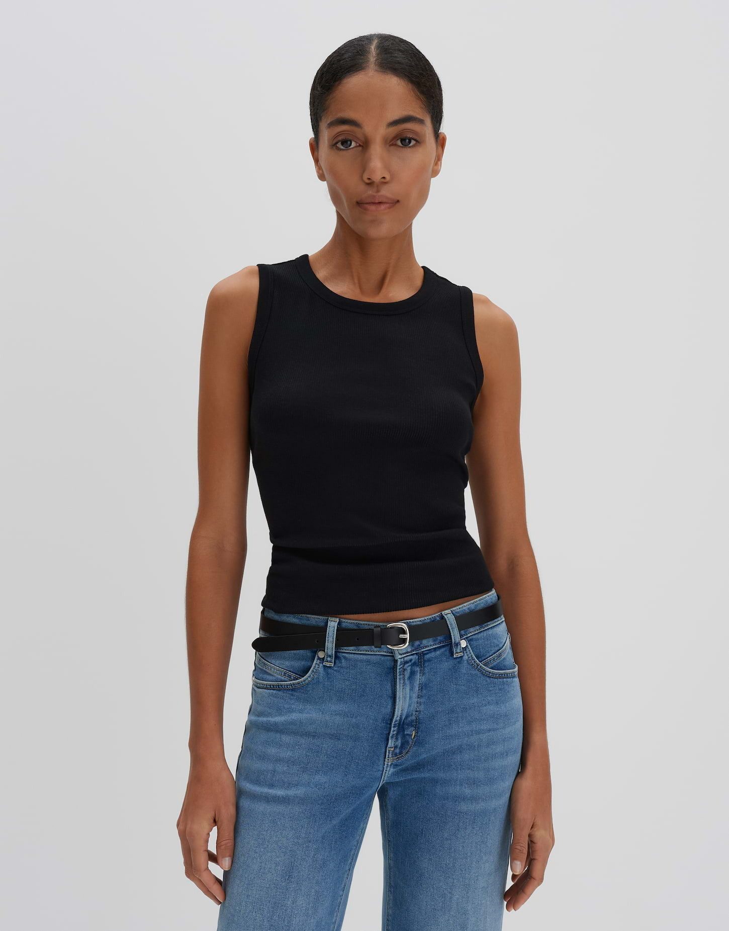 Tanktop Geripptes Top KLEANNE Slim aus BCI Cotton Mix