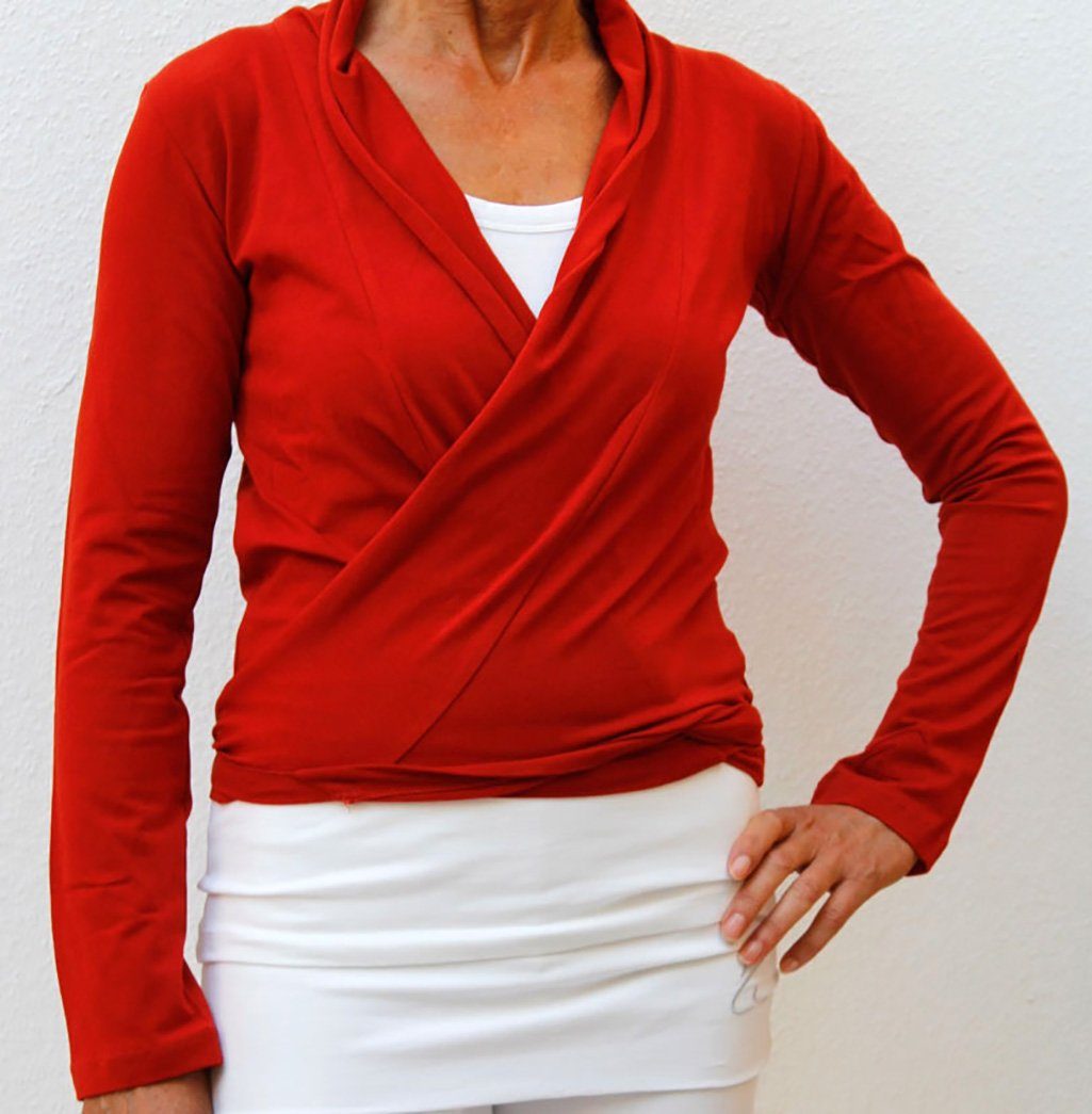 ESPARTO Yoga-Wickeljacke Wickelshirt Dhaara in Bio-Baumwolle variabel zu bi günstig online kaufen