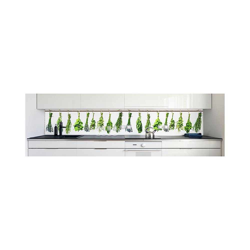 Büschel Küchenrückwand Kräuter Premium DRUCK-EXPERT mm 0,4 selbstklebend Hart-PVC Küchenrückwand