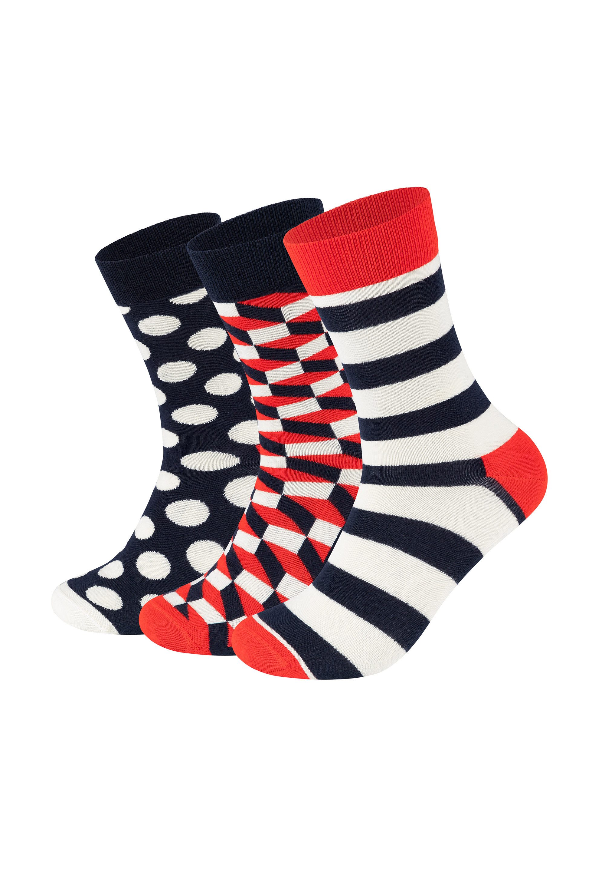 Happy Socks Basicsocken 3-Pack Classic Filled Optic Socks Aus nachhaltiger günstig online kaufen