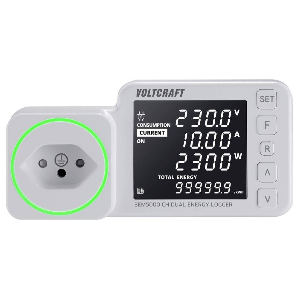 VOLTCRAFT Energiekostenmessgerät SEM5000 CH Energiekosten-Messgerät DUAL VC-16107435