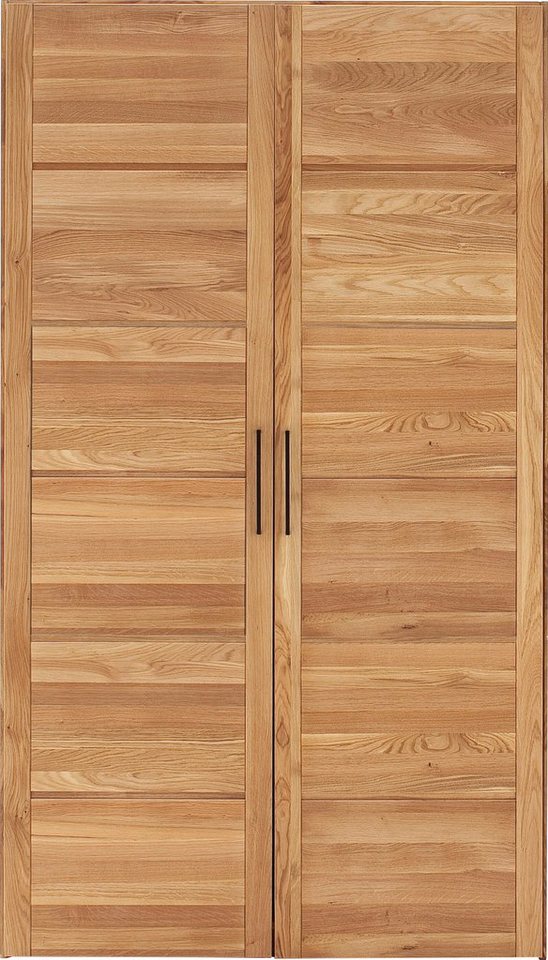 Home affaire Drehtürenschrank Chamara aus massivem Eichenholz, in  unterschiedlichen Breiten, Höhe 218 cm, Einfache Montage