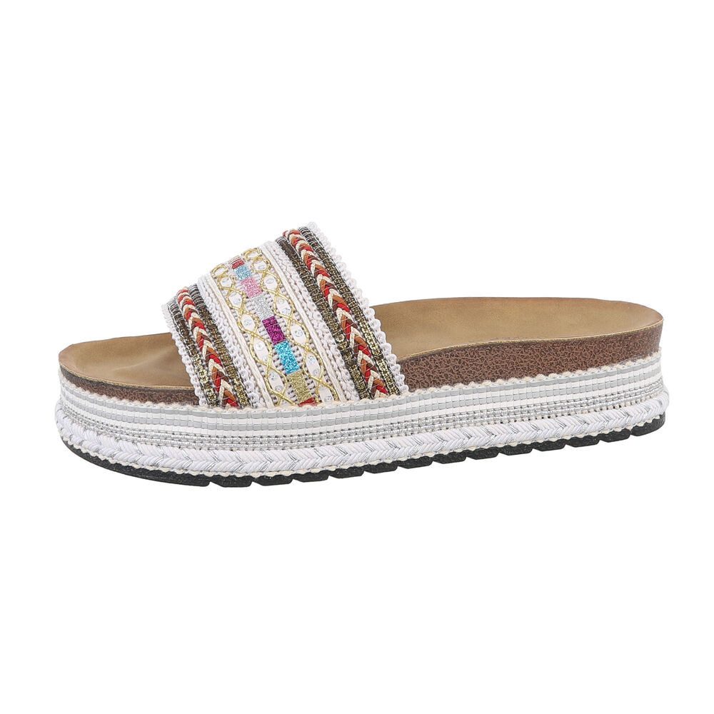 Ital-Design Damen Mules Freizeit Plateausandaletten (85960223) Flach Pantol günstig online kaufen