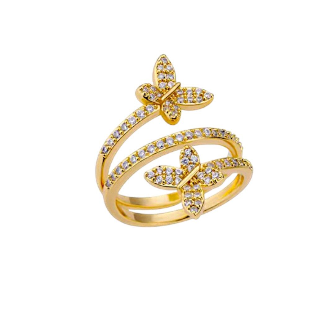 Medusa Accessoires Fingerring Schmetterling Edelstahl Ring günstig online kaufen