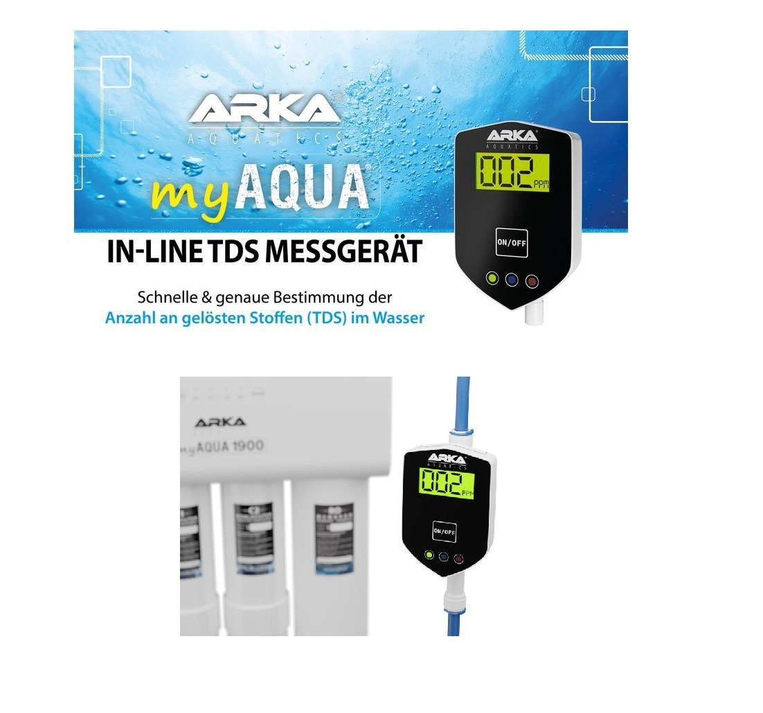 ARKA Biotechnologie GmbH Aquariumfilter Arka In-Line TDS Messgerät Nachrüstung für Osmoseanlagen