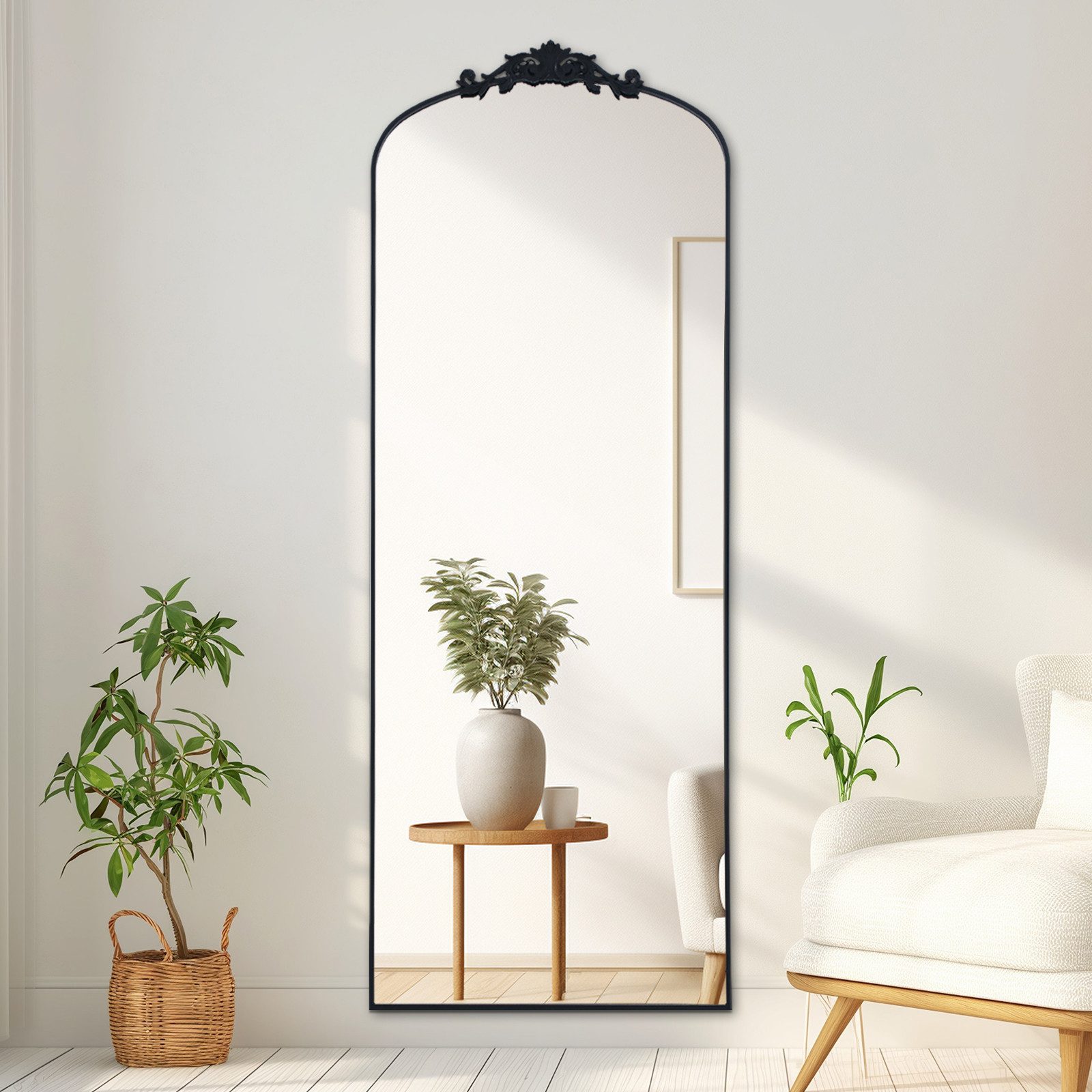LUNAMIRROR Ganzkörperspiegel Große Bogenspiegel, Standspiegel, Wandspiegel in Vintage (1-St)