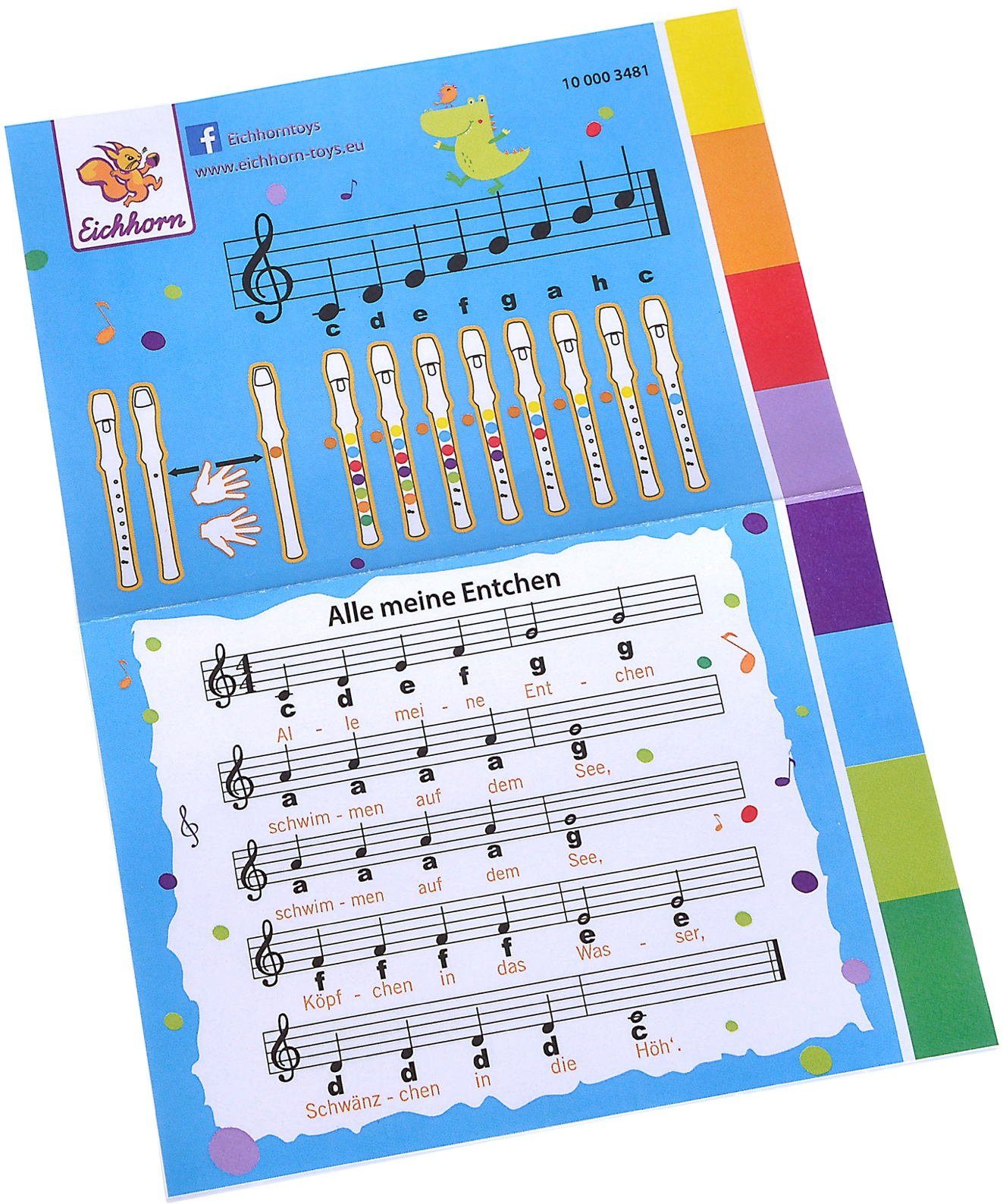 Eichhorn Spielzeug-Musikinstrument Spielzeug Musik bunte Holzflöte günstig online kaufen