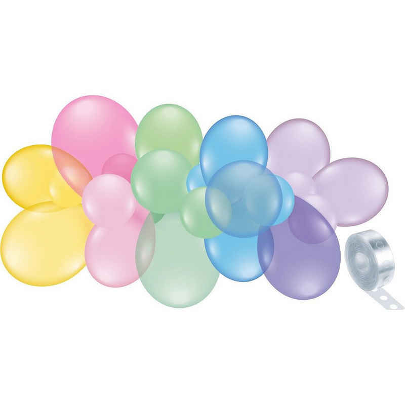 Karaloon Girlande »Ballongirlande Happy Birthday, 60 Ballons &«