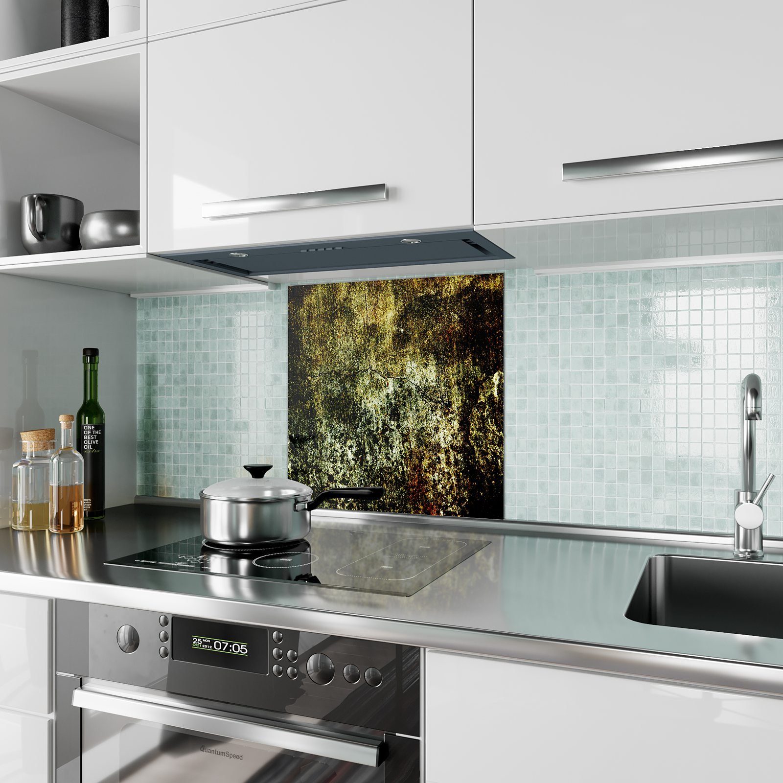 Spritzschutz Grunge Glas Motiv Küchenrückwand Küchenrückwand mit Textur Primedeco