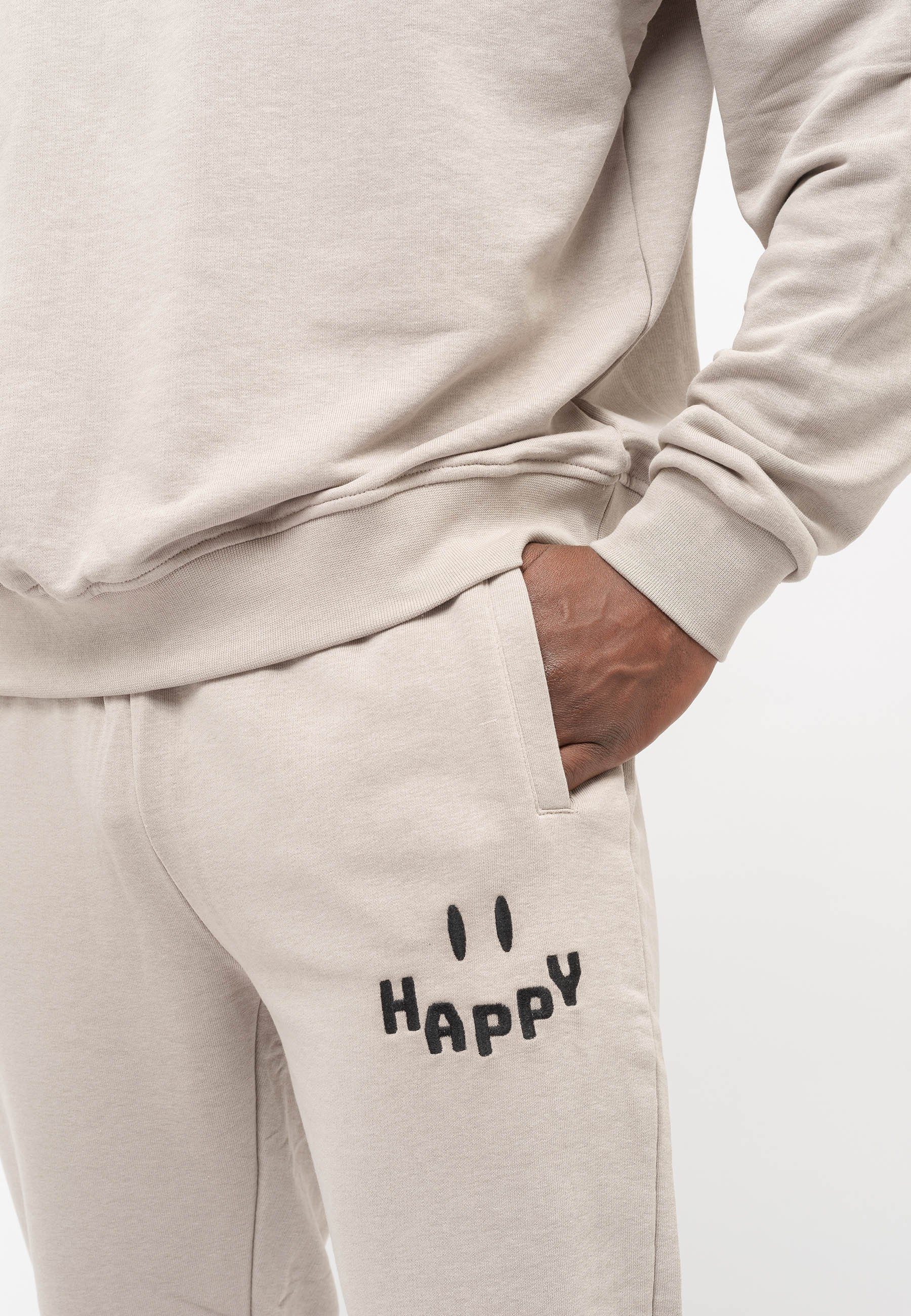 Tom Barron Freizeitanzug Mens Oversize mit sportivem Design grau Print Sweatshirt, Sport Happy