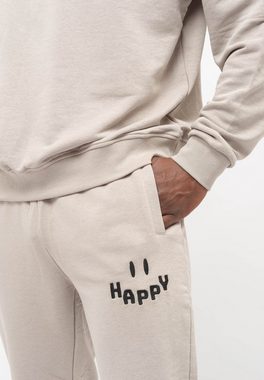 Tom Barron Freizeitanzug Mens Oversize Happy Print Sport Sweatshirt, mit sportivem Design