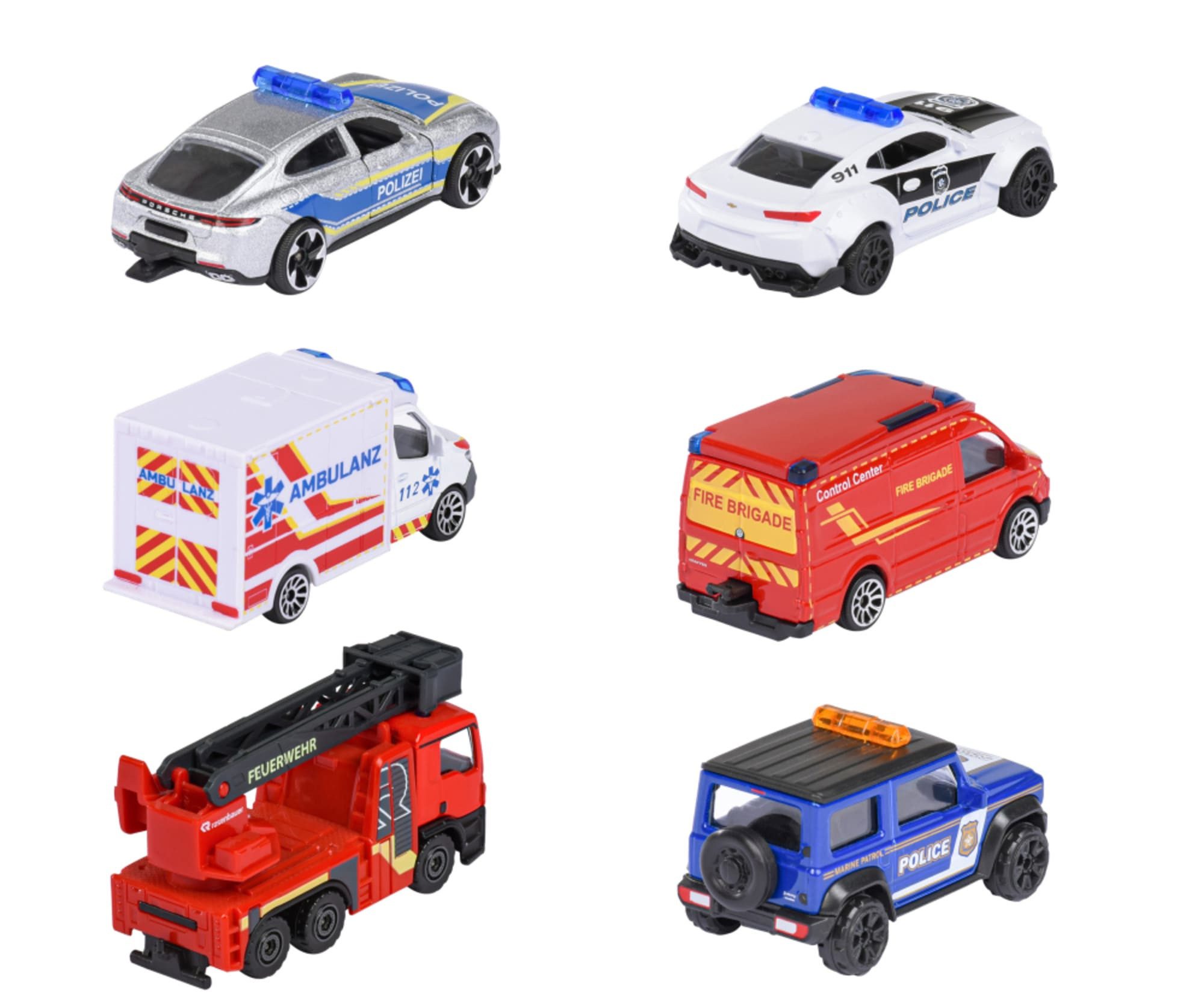 majORETTE Spielzeug-Traktor Majorette Rescue 3 Pieces Set, 2-sort.