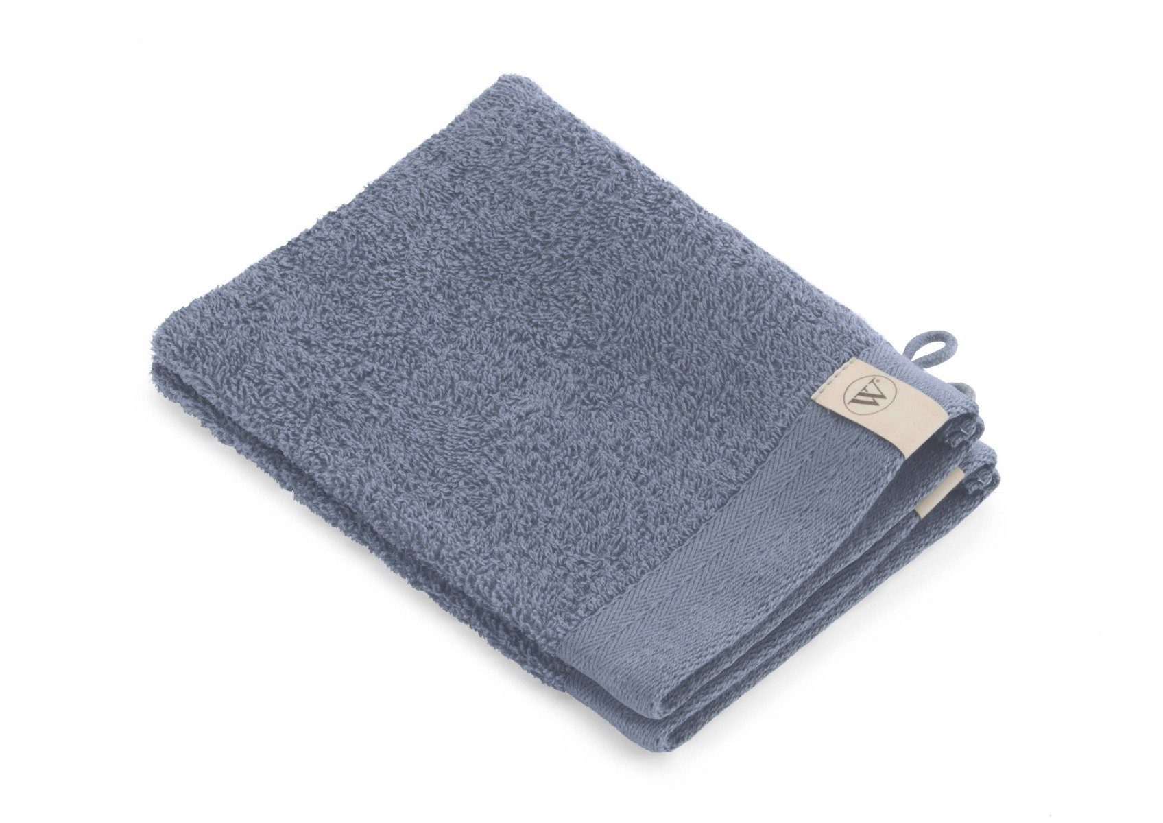 Walra Handtuch Waschhandschuh Soft Cotton Indigo - 2x 16x21 cm, Baumwolle (1-St) | Alle Handtücher