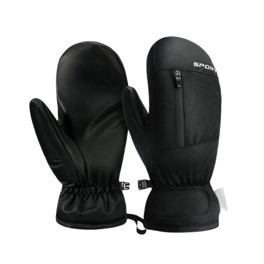 Blusmart Skihandschuhe Wasserdichte Skifäustlinge mit Innenhandschuhen (Reißverschlusstasche, Warm und bequem) Für Skiausflug, Winterhandschuhe zum Skifahren