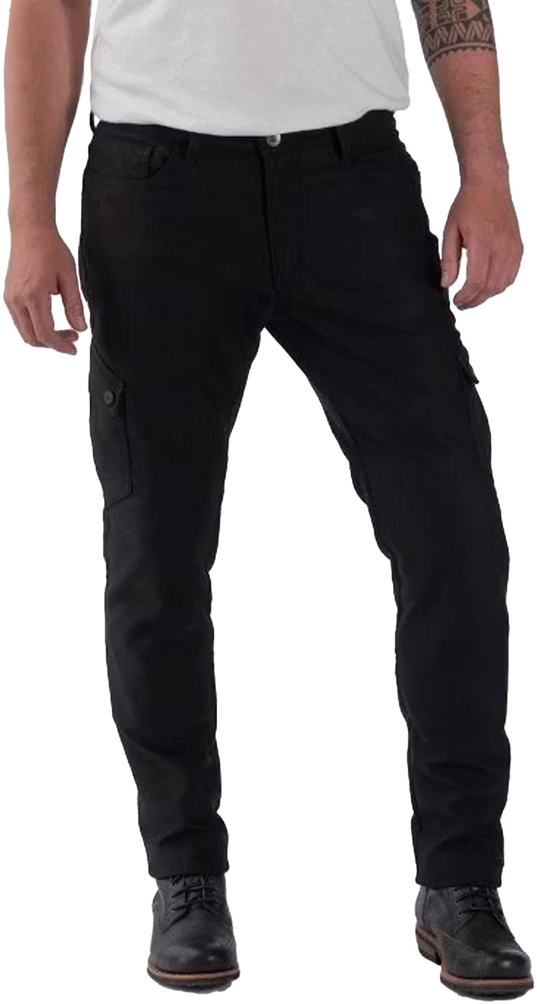 Rokker Motorradhose Black Jack Slim II Motorrad Textilhose Hüftprotektoren enthalten,Knieprotektoren enthalten