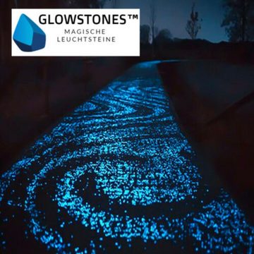 MAVURA Dekosteine »GlowStones Magische Leuchtsteine Leuchtkiesel Fluoreszierende Steine Garten Aquarium Kieselsteine leuchtend Glow in the Dark [100 Stück]«