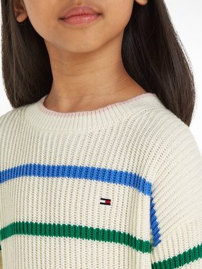 Tommy Hilfiger Strickpullover MULTI STRIPE STRUCTURE CREW Kinder bis 16 Jahre