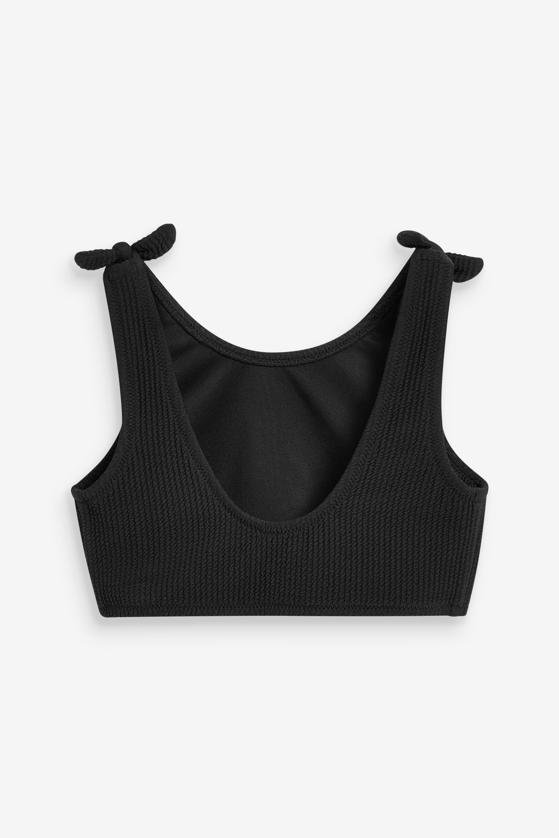 Next Bustier-Bikini Strukturierter Bikini (2-St) Bindeträgern Black mit