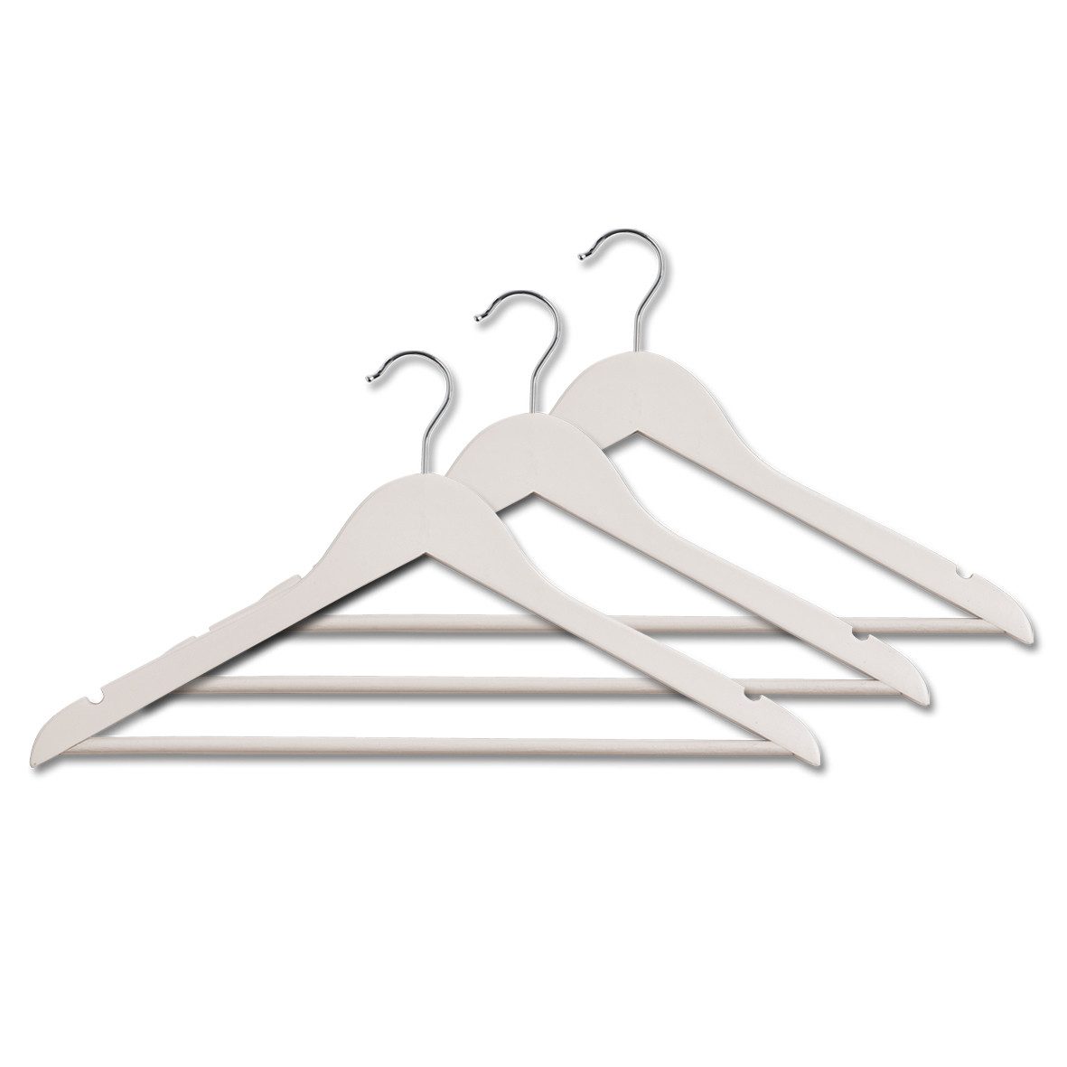 Zeller Present Kleiderbügel Kleiderbügel-Set 3-teilig Grau, günstig online kaufen