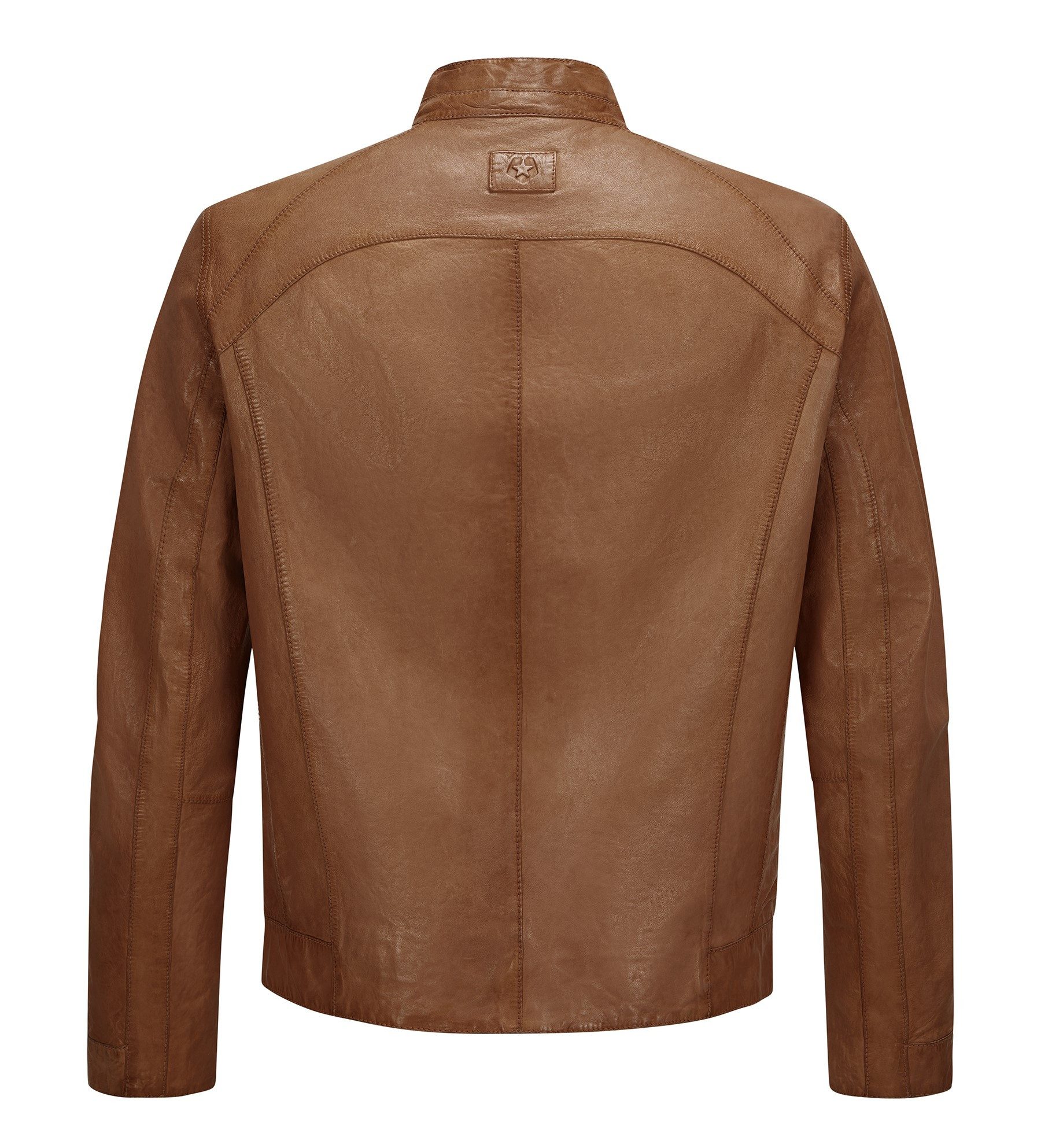 Milestone Lederjacke MSWinston klassischer Biker Blouson aus genarbtem Lammleder