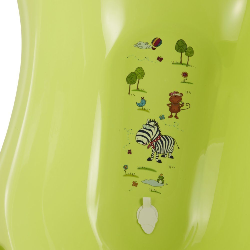 84 Hippo Babywanne Stöpsel cm Wanne Baby Badewanne Babybadewanne grün keeeper