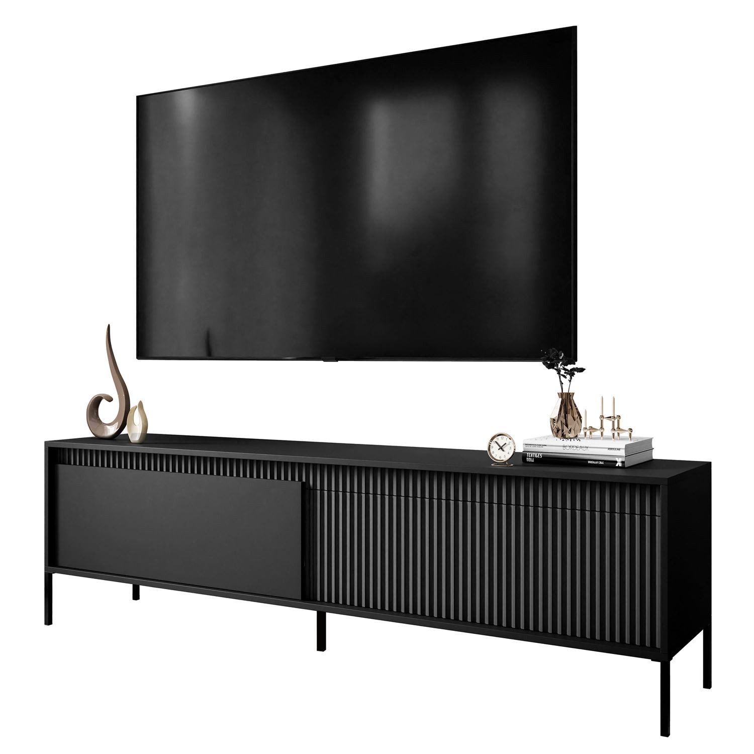 yourhouse24 TV-Schrank SENSO Fronten gefräst, TV-Tisch, Modern Wohnzimmer
