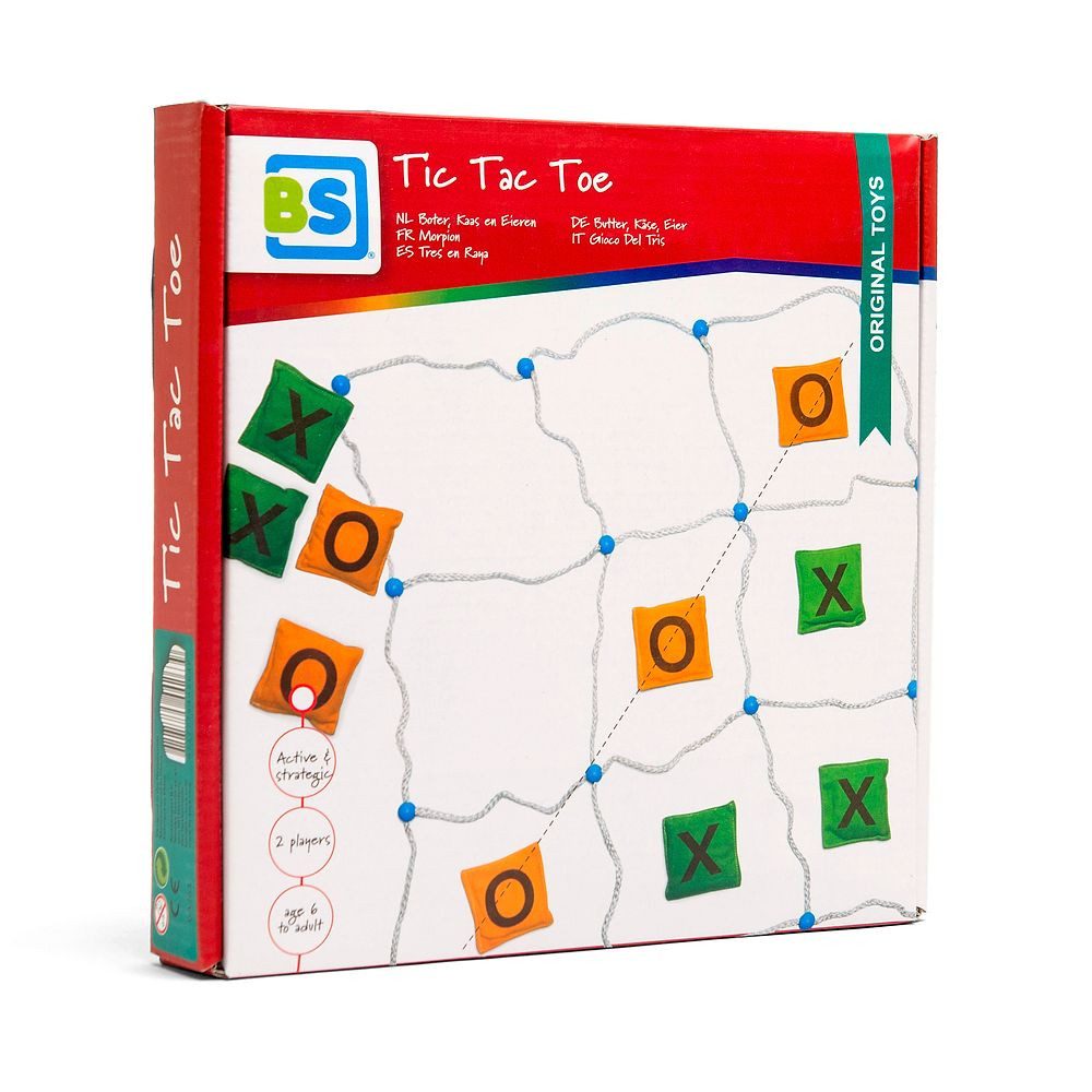 BS Toys Spiel Geschicklichkeitsspiel Tic Tac Toe, Schult die Grobmotorik