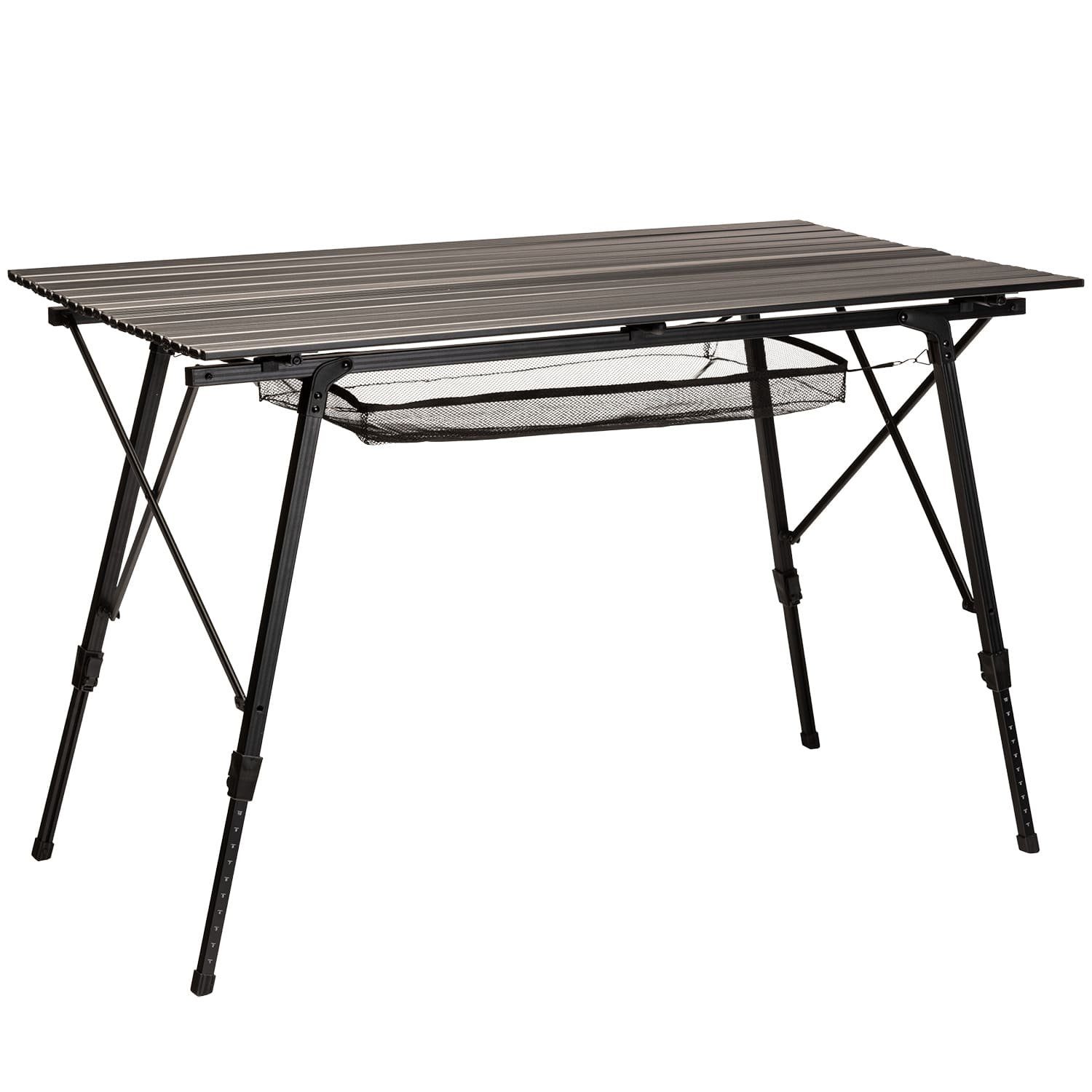 Skandika Campingtisch SKANDIKA Alu Falttisch Jamsa (schwarz), Alu Klapptisch, leicht, 120 x 70 x 45/70 cm, bis 50 kg belastbar