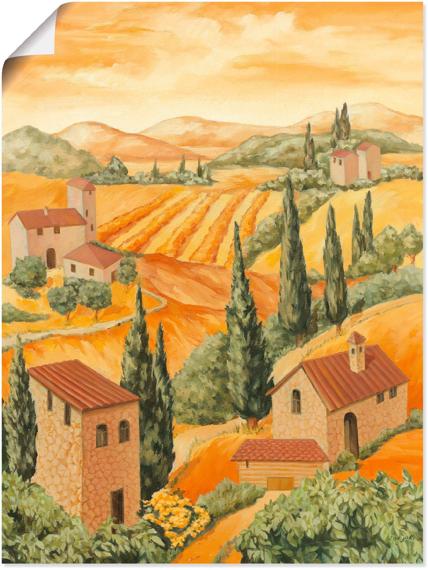 Artland Wandbild Italien Toscana, Europa (1 St), als Alubild, Leinwandbild, Wandaufkleber oder Poster in versch. Größen